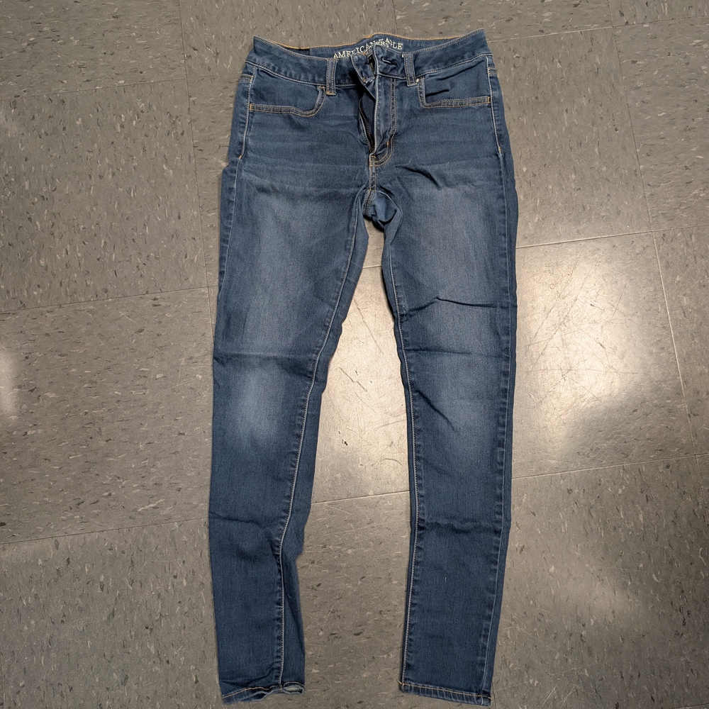 American Eagle Outfitters Women's Dark Blue Skinny Jeans